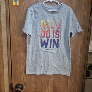 Champion Kids Gray T-Shirt with Colorful Graphic.   Box 33